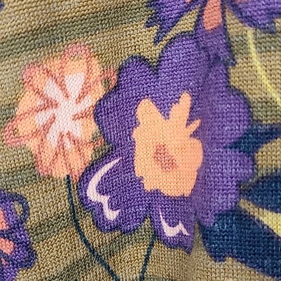 LuLaRoe NWT Sarah Cardigan Copper Floral Knit Long Duster Sweater Jacket M 10/12 - Picture 5 of 11